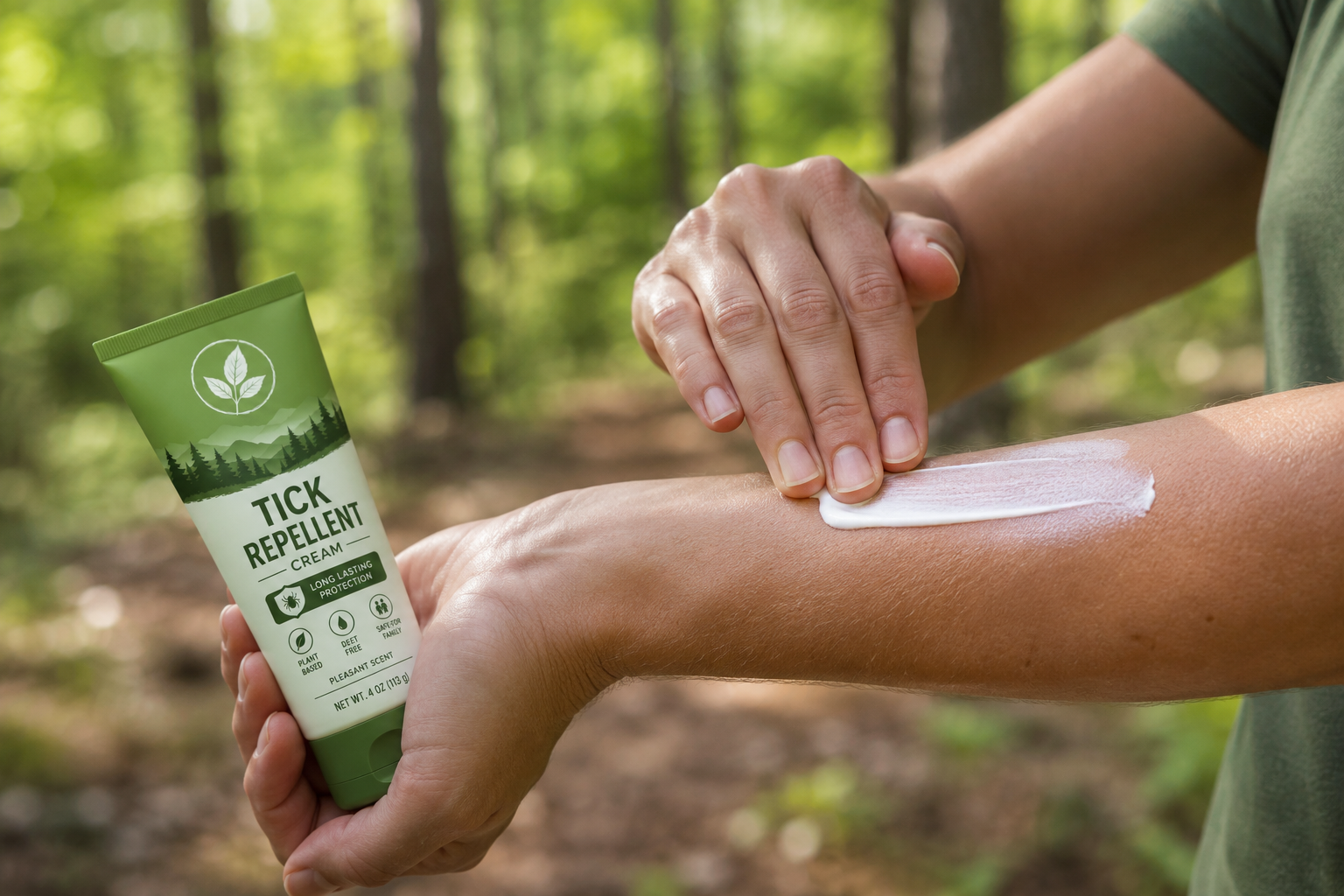 TickShield en uso en el bosque